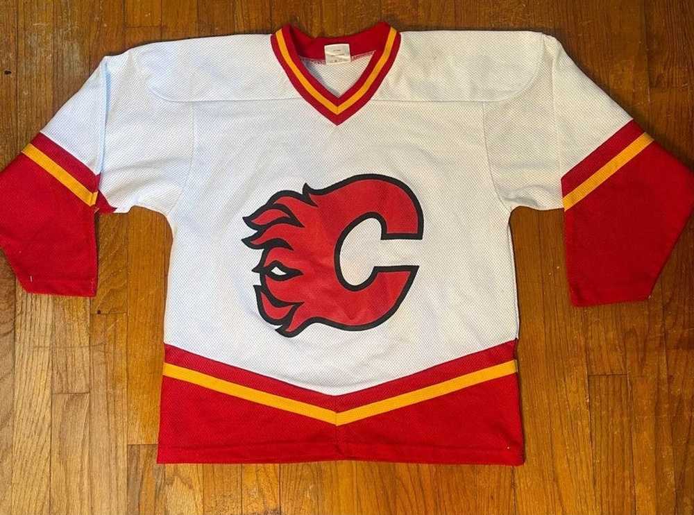 Athletic Vintage Calgary Flames Hockey Jersey-YTH… - image 11