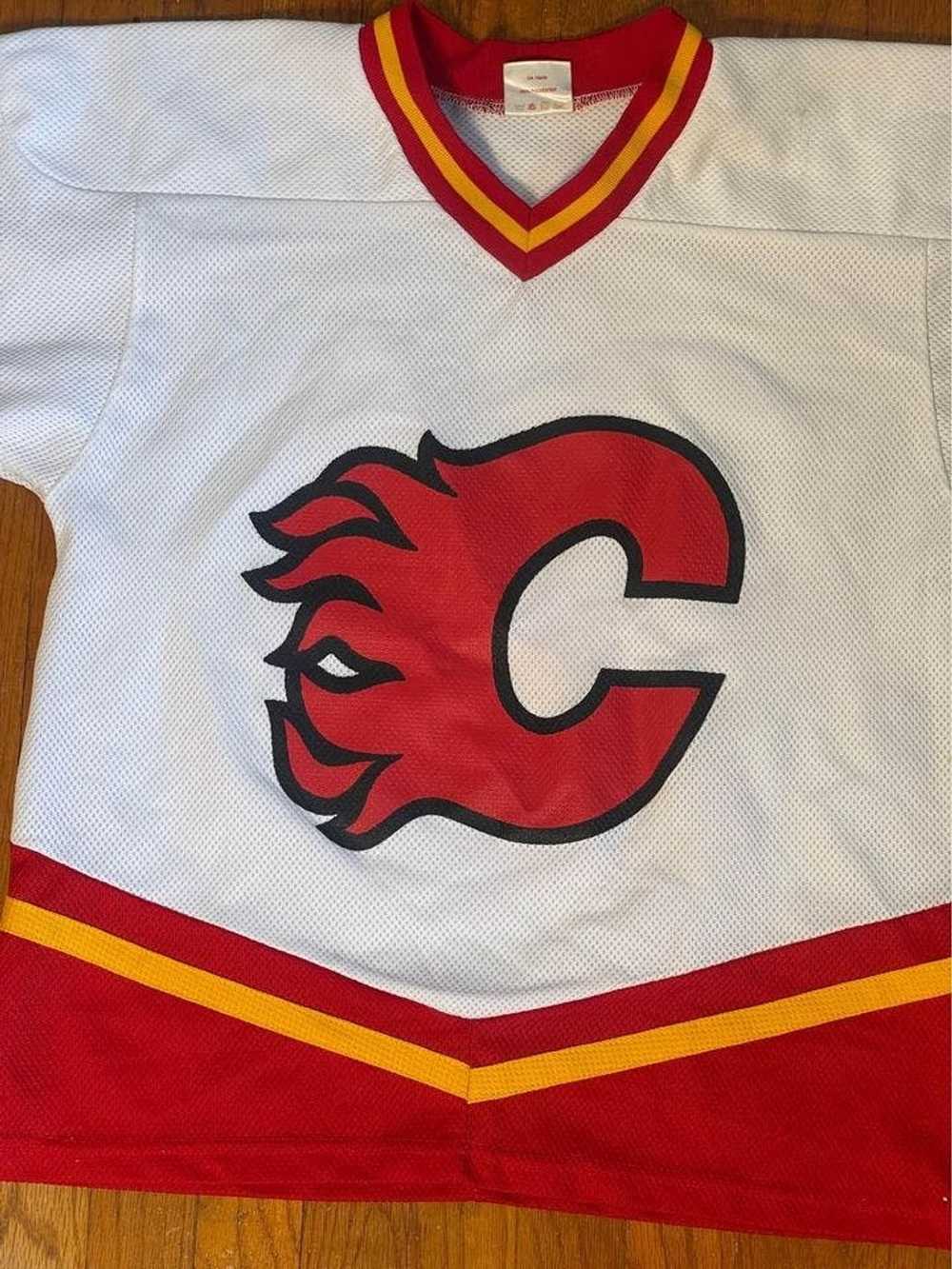 Athletic Vintage Calgary Flames Hockey Jersey-YTH… - image 2