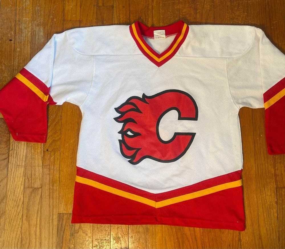 Athletic Vintage Calgary Flames Hockey Jersey-YTH… - image 3