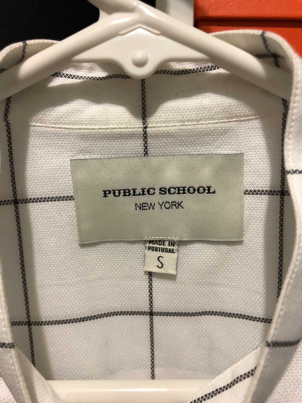 Public School White Double Sleeve Mandarin Collar… - image 3