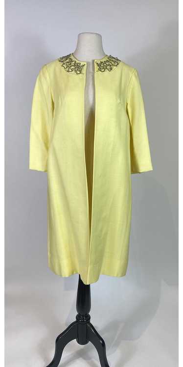 1960s Yellow Beaded Neckline Jacket