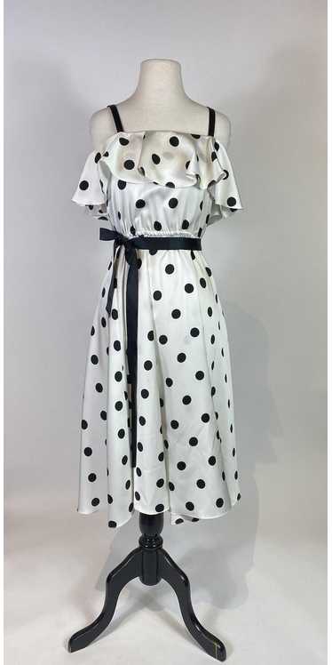 1980s Kappi X Bergdorf Goodman Polka Dot Satin Swi