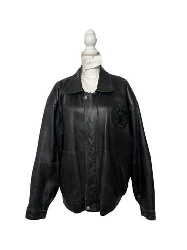 JEFF HAMILTON Bulls Appliquéd Felt and Leather Varsity Jacket for Men