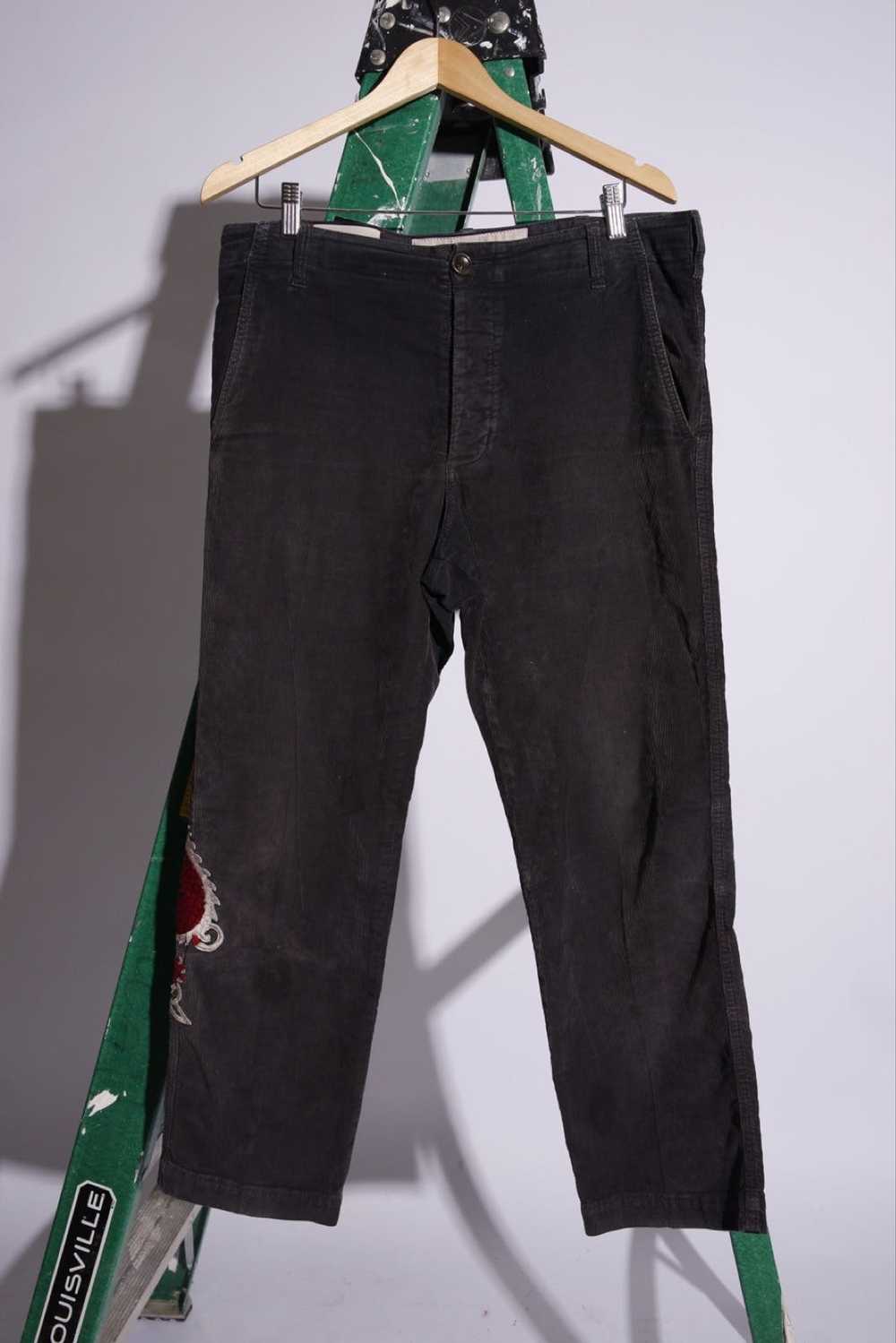 Gucci Gucci embroidered corduroy pants - image 1