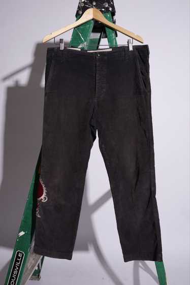 Gucci Gucci embroidered corduroy pants
