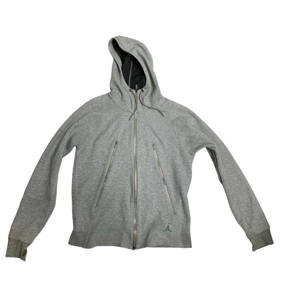 Nike Nike AIR JORDAN Zip Tech Hoodie GRAY Fleece … - image 1