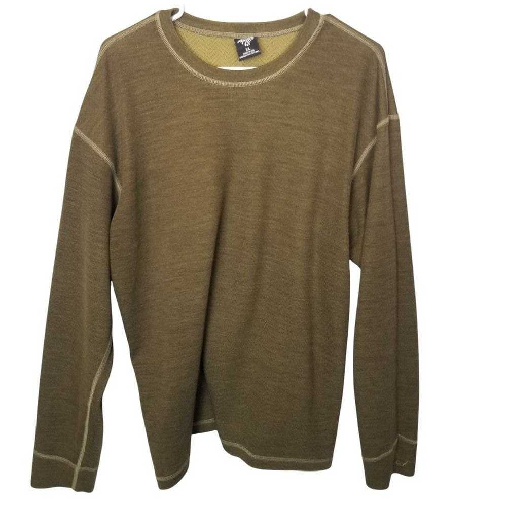 Prana prAna Mens XL Brown Wool Blend Pullover Bre… - image 1