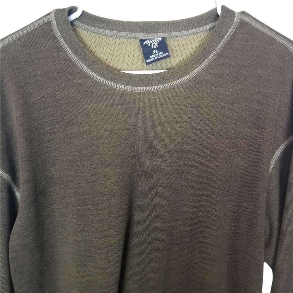 Prana prAna Mens XL Brown Wool Blend Pullover Bre… - image 2