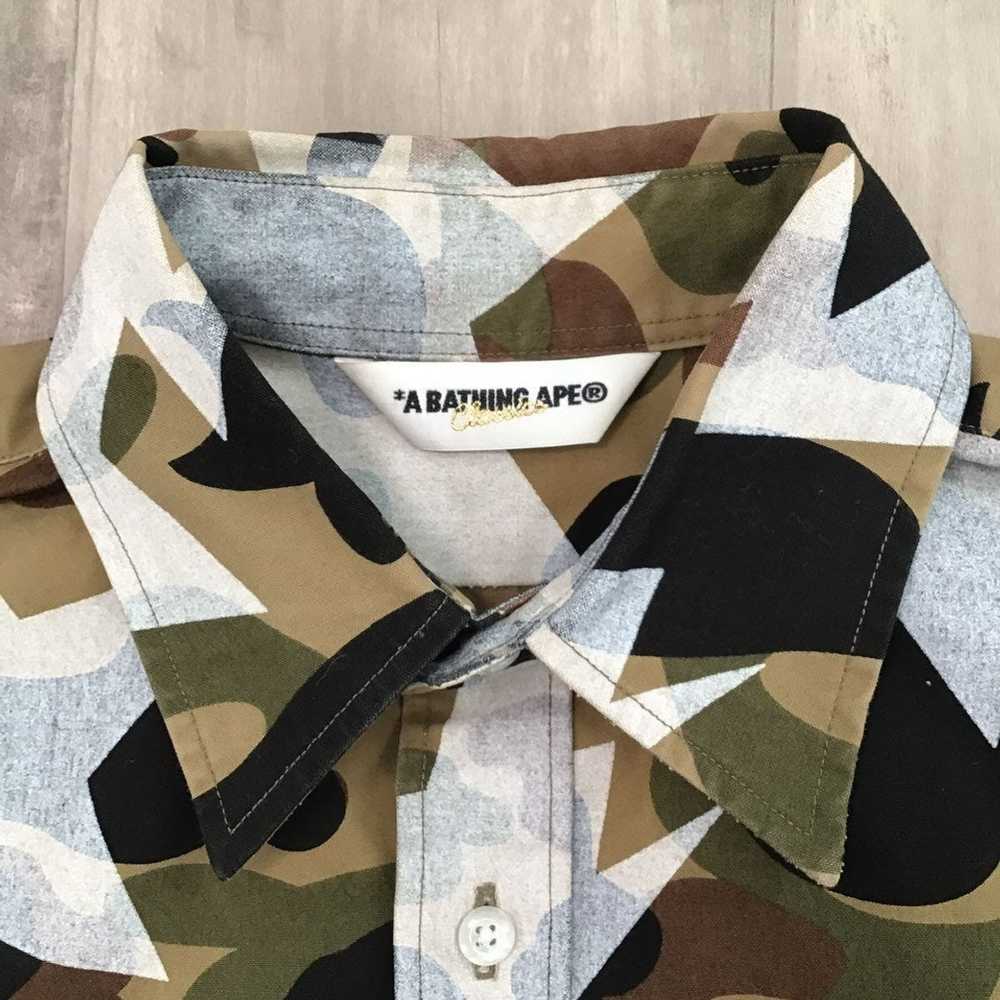 Bape BAPE STAR short-sleeved shirt 1st camo green… - image 3