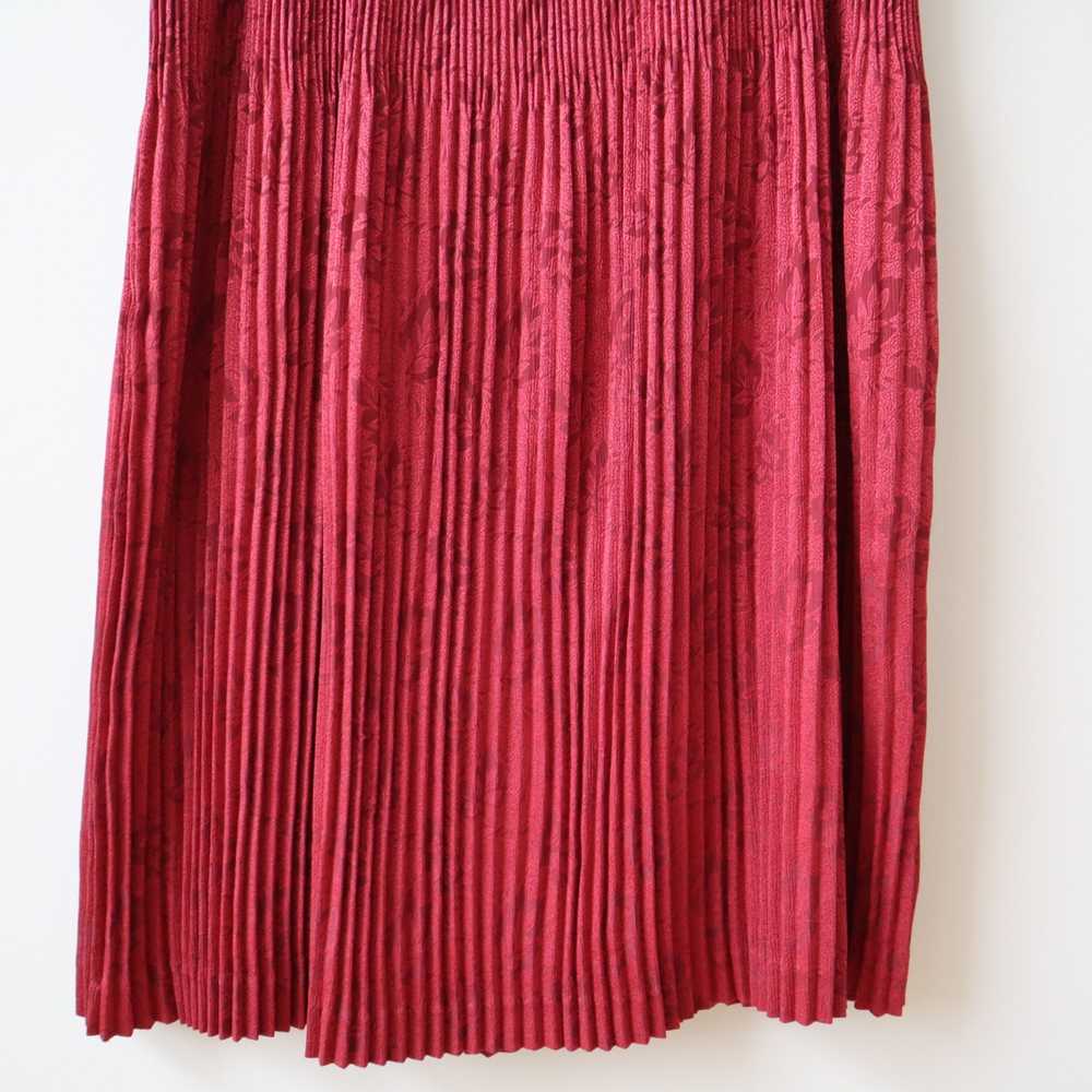 Vintage Vintage Maroon Sleeveless Midi Dress With… - image 3