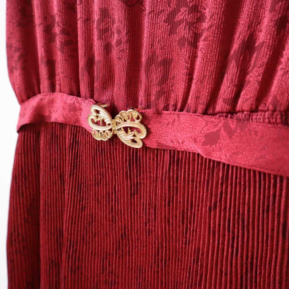 Vintage Vintage Maroon Sleeveless Midi Dress With… - image 5