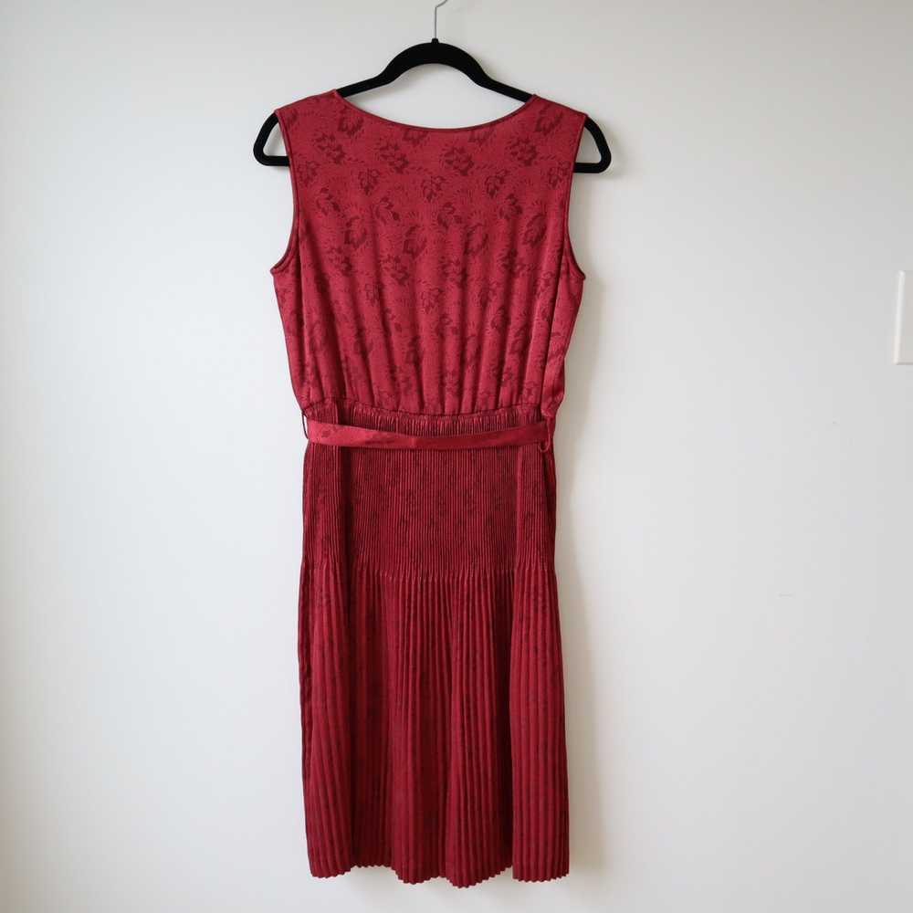 Vintage Vintage Maroon Sleeveless Midi Dress With… - image 6