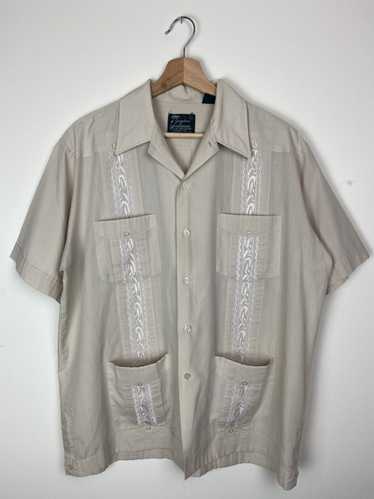 Vintage Guayabera Hawaiian Shirt Large