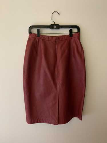 Emanuel Ungaro Emanuel Ungaro red leather skirt