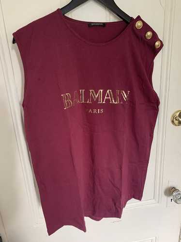 Balmain Logo t-shirt, sleeveless