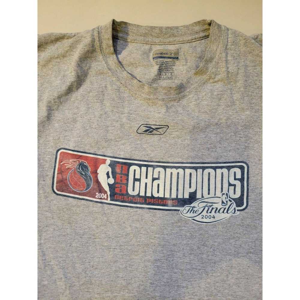 Vintage Detroit Pistons 2004 Championship Shirt XL Rap Tee NBA Basketball