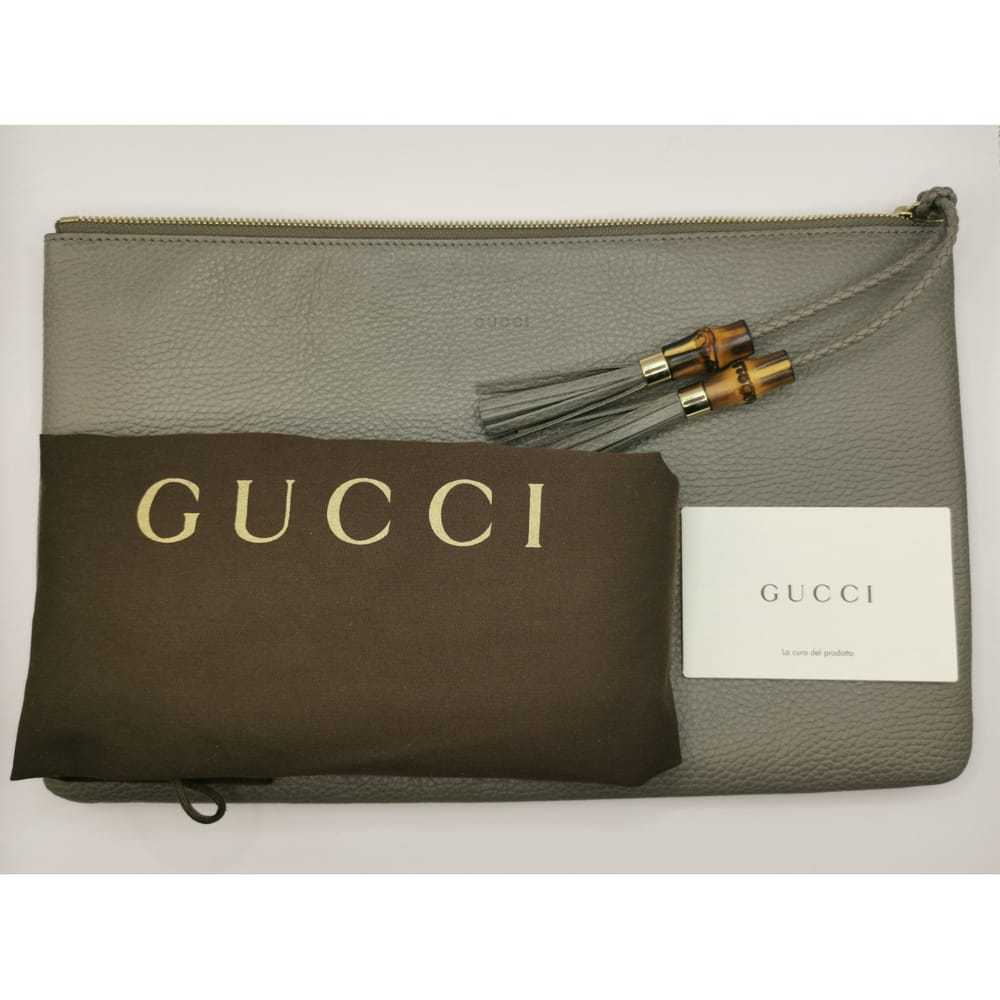Gucci Bamboo leather clutch bag - image 6