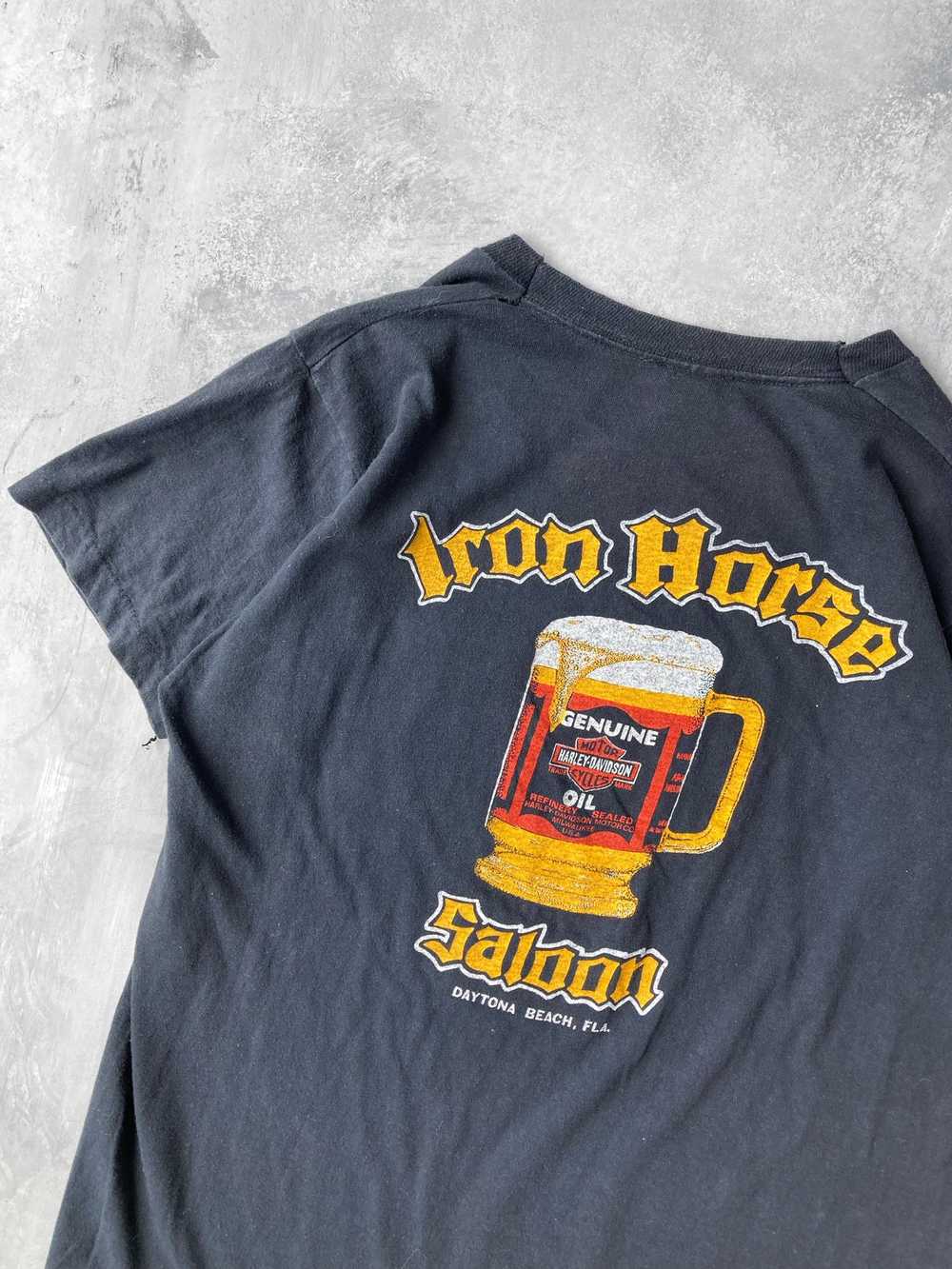 Iron Horse Harley Davidson Saloon Pocket T-Shirt … - image 2