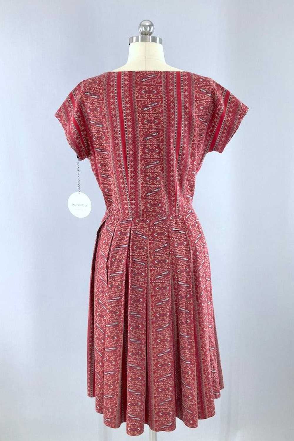 Vintage 1950s Cotton Day Dress - image 6