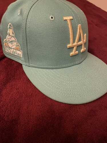 New Era Dodgers mint and yellow fitted