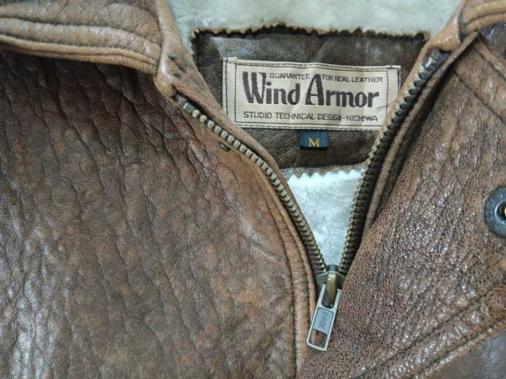 Japanese Brand × Vintage Vintage Wind Armour Leat… - image 7