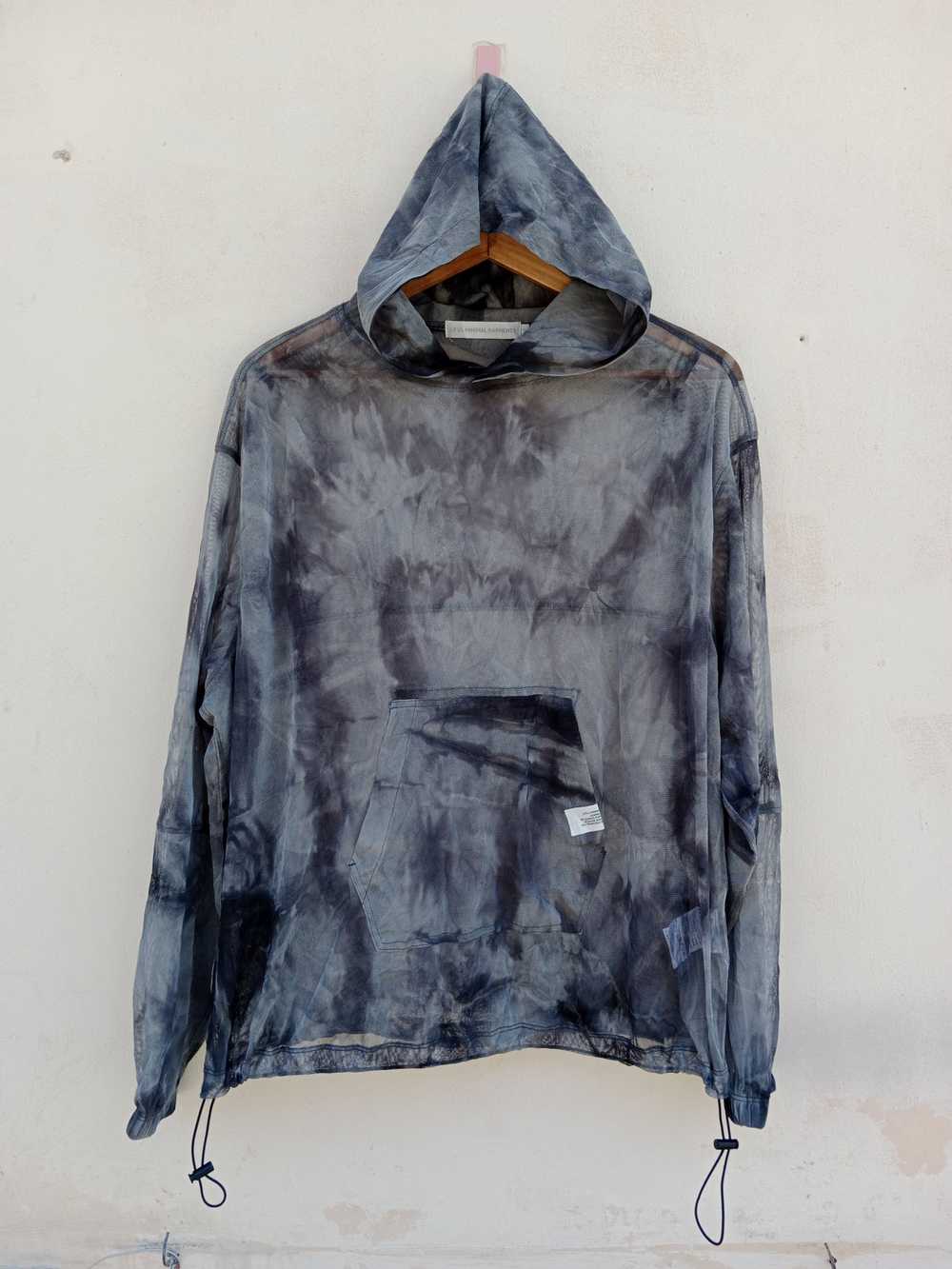 Liful Minimal Garments Mesh Tie Dye Oversized Hoodie - Gem