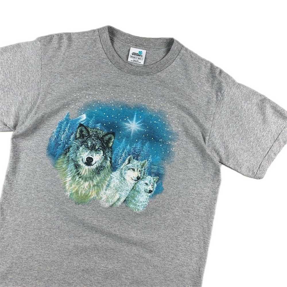 Animal Tee × Vintage Vintage 90s Wolf Nature Wild… - image 1