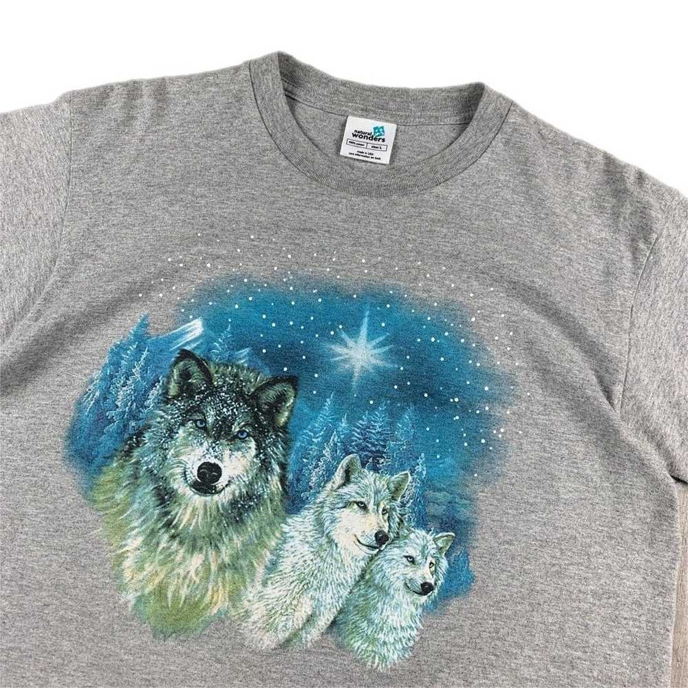 Animal Tee × Vintage Vintage 90s Wolf Nature Wild… - image 2