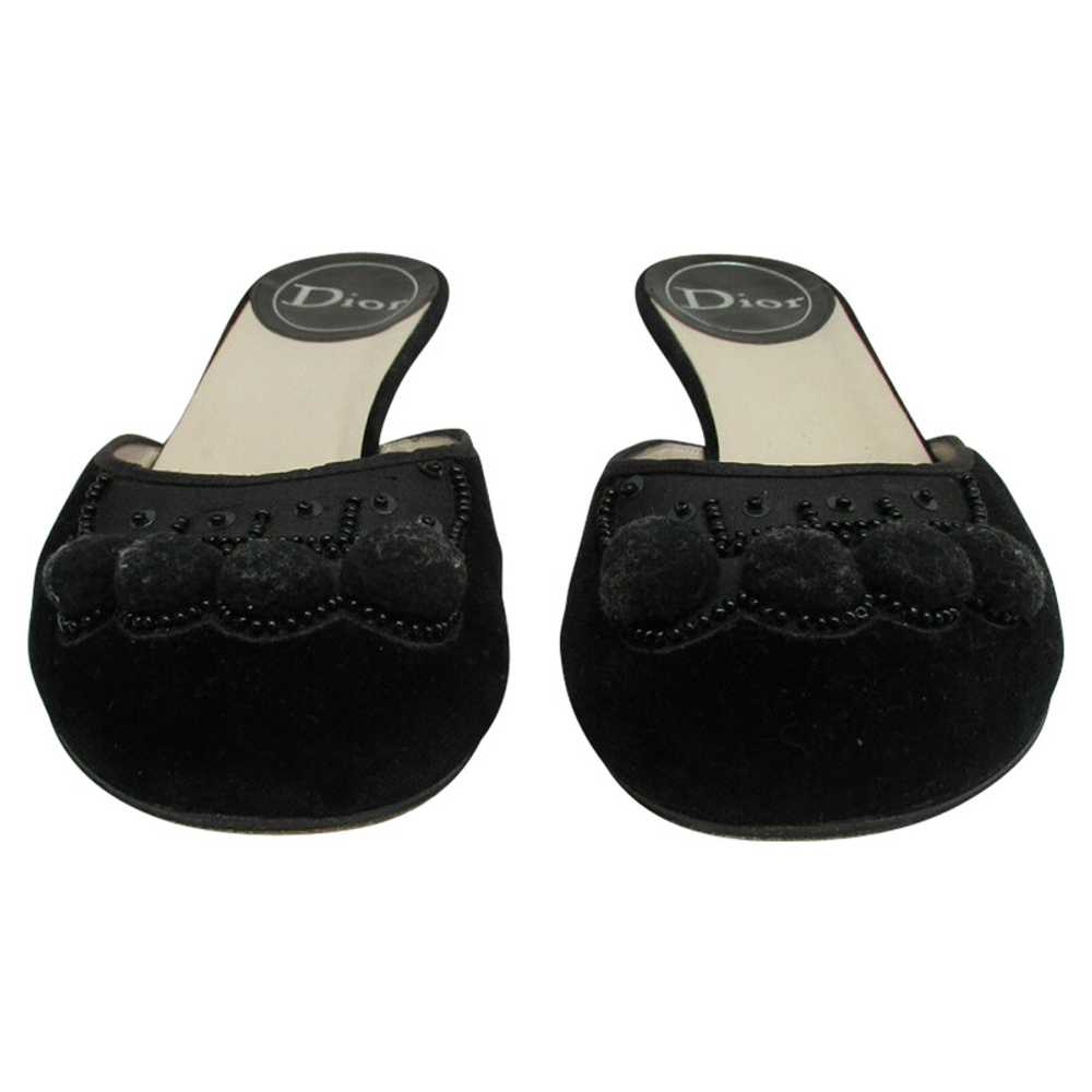 Christian Dior Slippers/Ballerinas Cotton in Black - image 1
