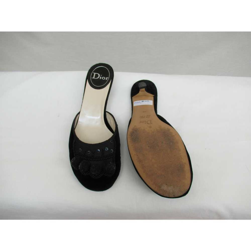 Christian Dior Slippers/Ballerinas Cotton in Black - image 5