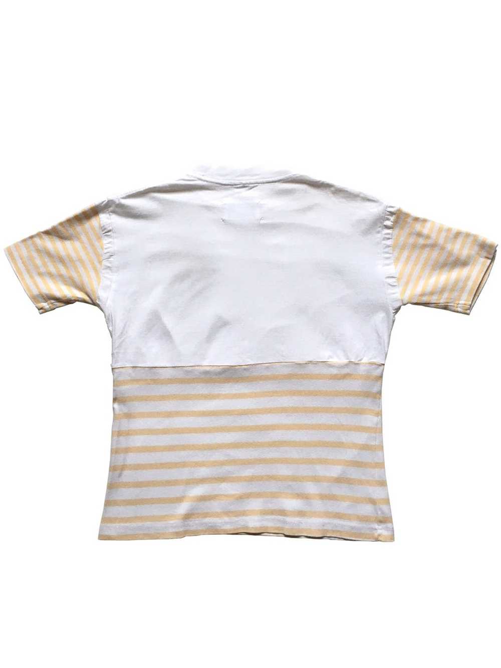 Maison Margiela Artisanal ⓪ ⑩ yellow stripes t-sh… - image 2