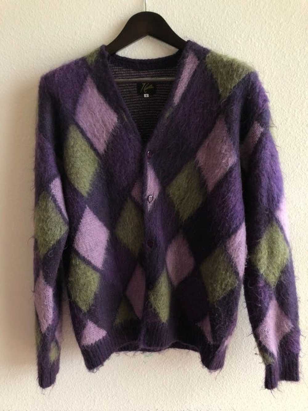 Needles Argyle Mohair Cardigan - image 1