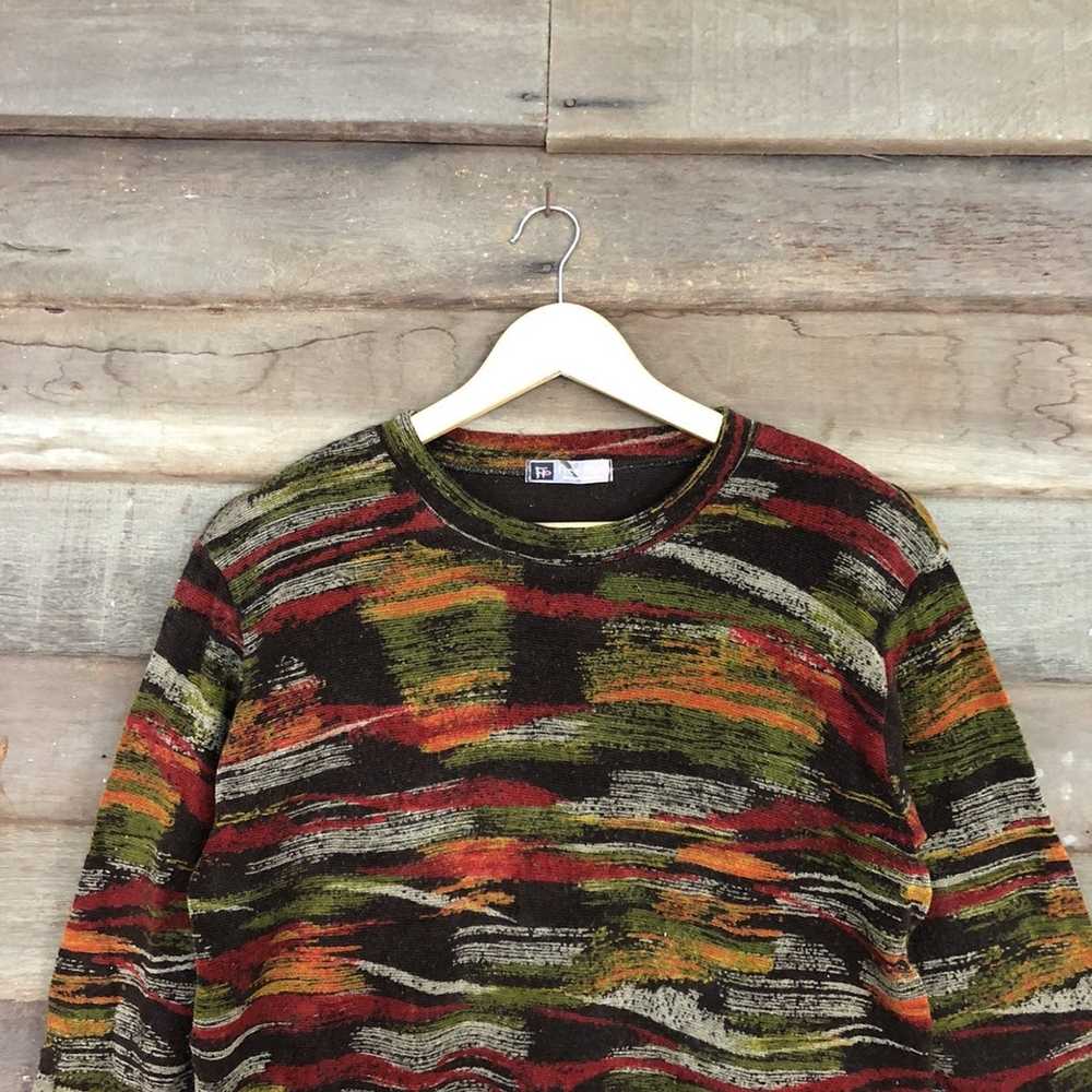 Coloured Cable Knit Sweater × Japanese Brand × Ot… - image 2