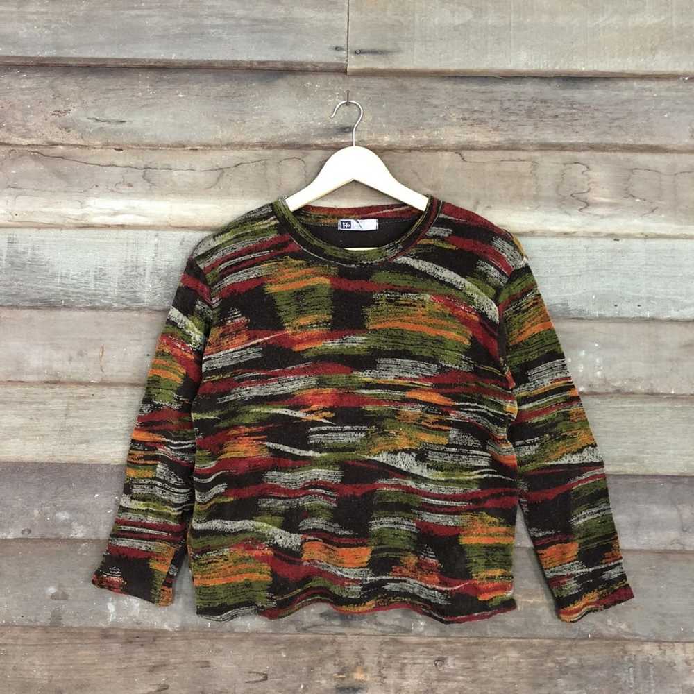 Coloured Cable Knit Sweater × Japanese Brand × Ot… - image 3