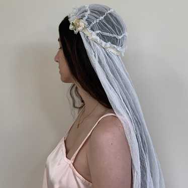 TORIANA  Victorian Vintage Wedding Veil Bridal Headpiece Antique Lace –  The Feathered Head