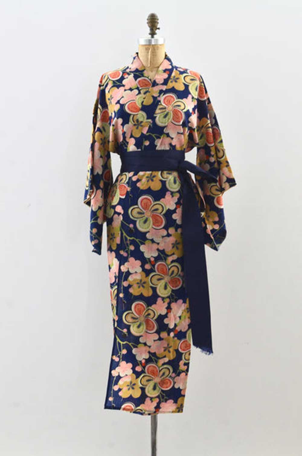Old Floral Kimono - image 1