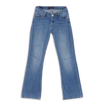 Apt 9 Jeans Womens 10 Blue Baby Bootcut Curvy Embellished Flap