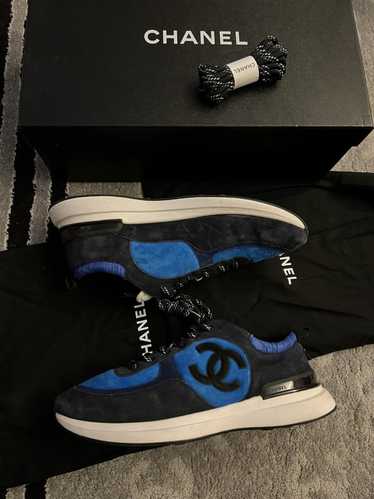 Chanel Chanel 21k Blue Suede Calfskin Sneakers
