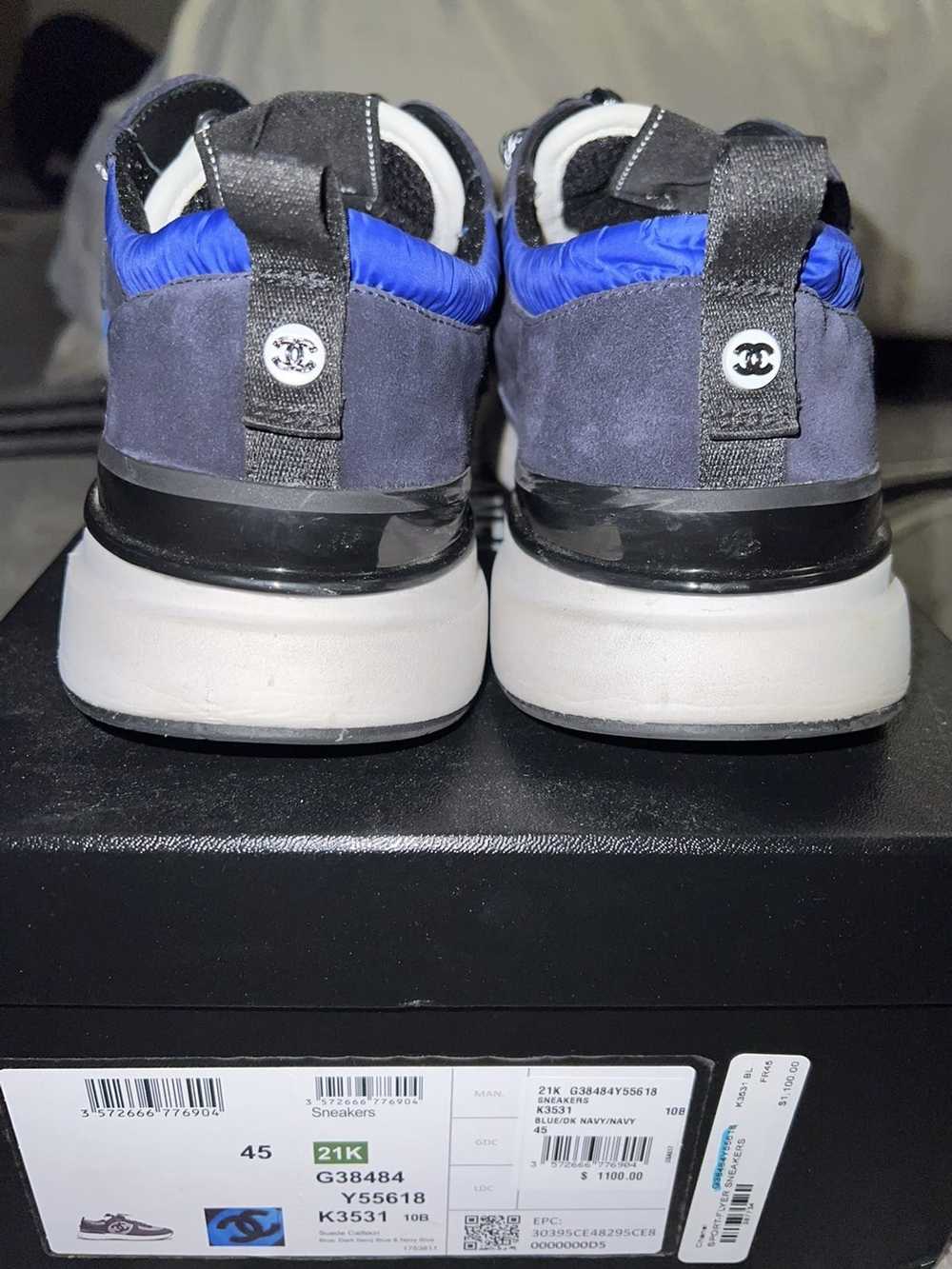 Chanel Chanel 21k Blue Suede Calfskin Sneakers - image 4