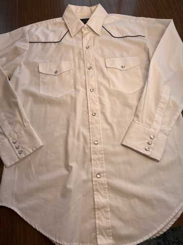 Vintage Vintage White Western Pearl Snap Shirt