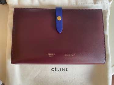 Celine - Two-Section Leather Essential Wallet Navy for Men - 24S