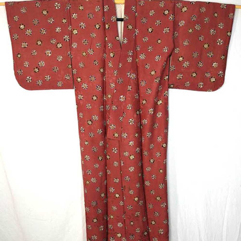 Rosy Pink & Black Japanese Kimono - image 3