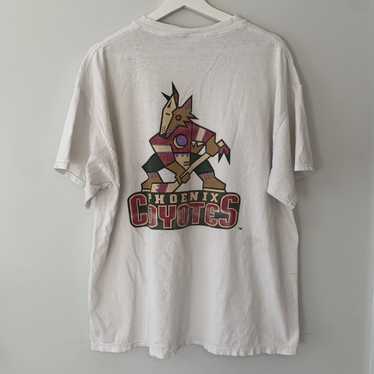 Vintage 00s Polyester Colour-Block White Phoenix Coyotes NHL Hockey Jersey  - X-Large– Domno Vintage