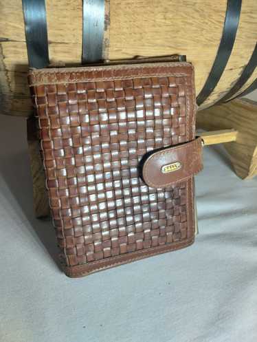 Bally Vintage Bally wallet with brown woven leathe