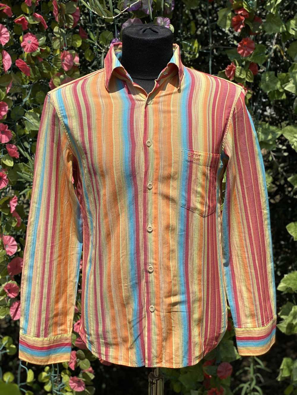 Missoni MISSONI SPORT Striped Casual Dress Shirt … - image 10