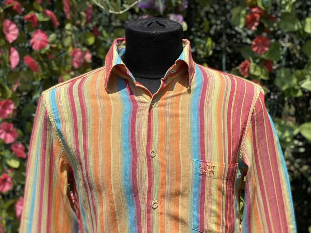 Missoni MISSONI SPORT Striped Casual Dress Shirt … - image 12