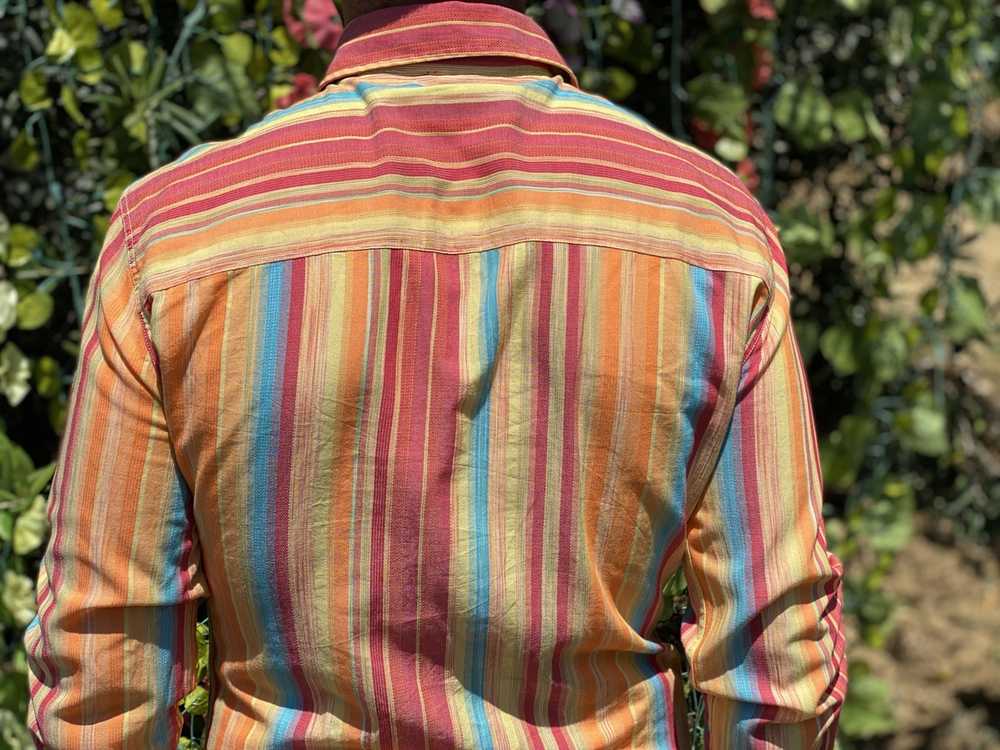 Missoni MISSONI SPORT Striped Casual Dress Shirt … - image 4