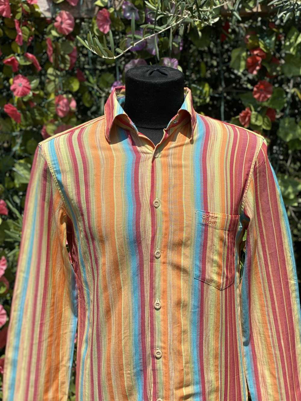 Missoni MISSONI SPORT Striped Casual Dress Shirt … - image 6