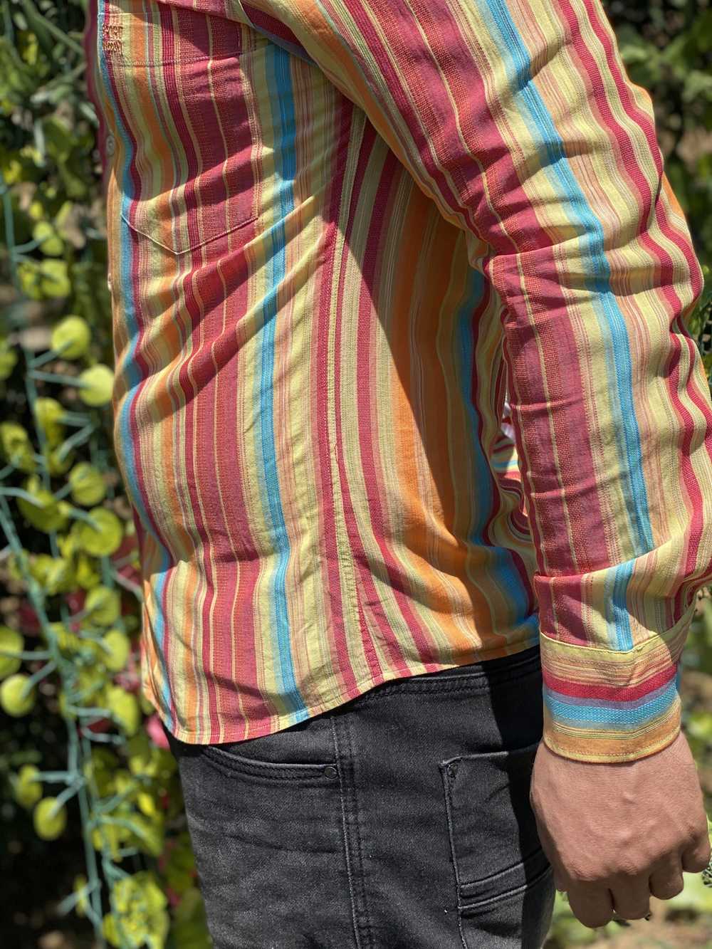 Missoni MISSONI SPORT Striped Casual Dress Shirt … - image 8