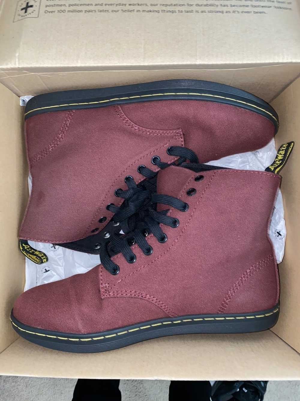 Dr. Martens Aflie Cherry Red Rouge Canvas - image 1